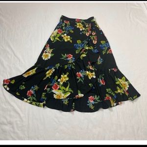 Floral Asymmetrical Skirt